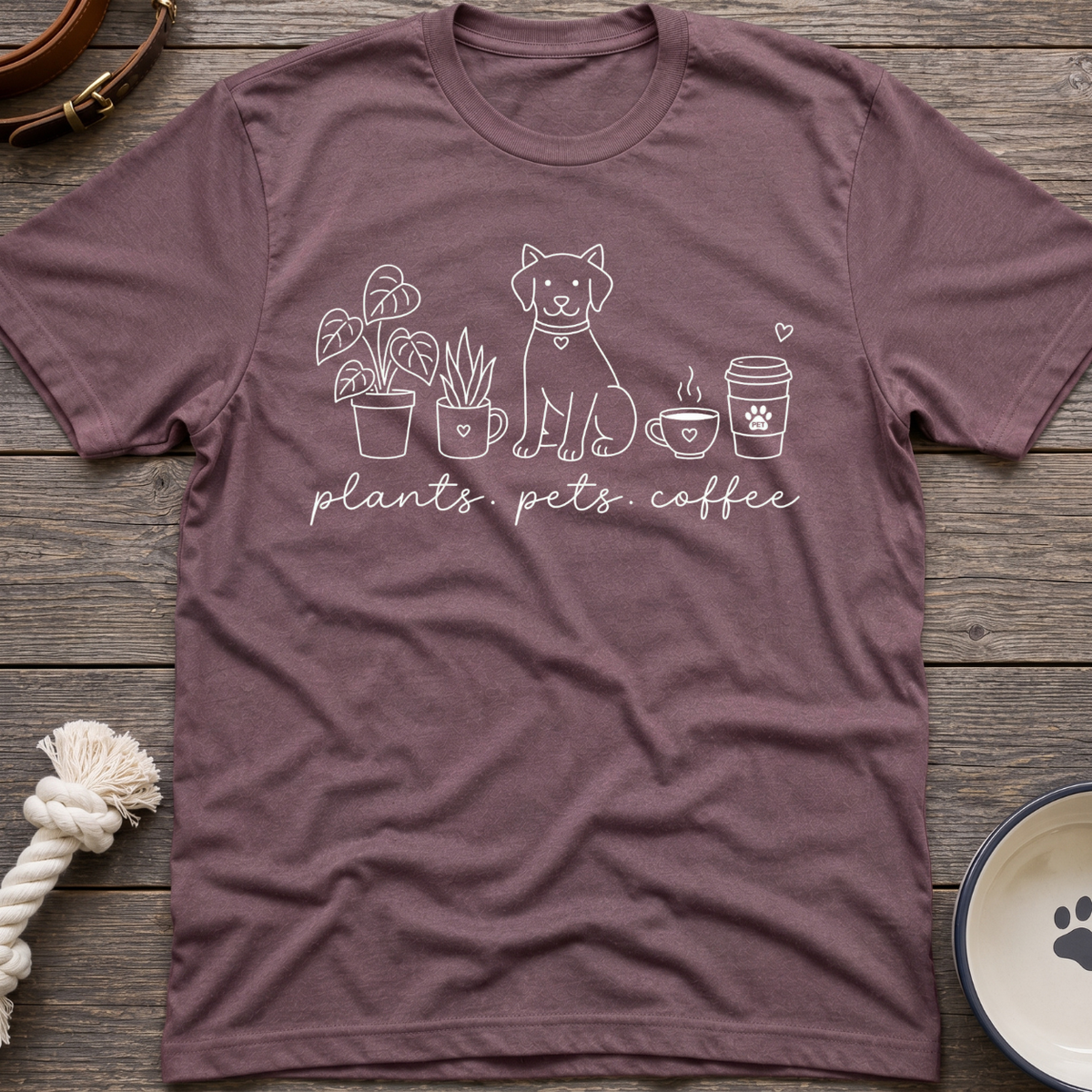 Plants Pets & Coffee T-Shirt