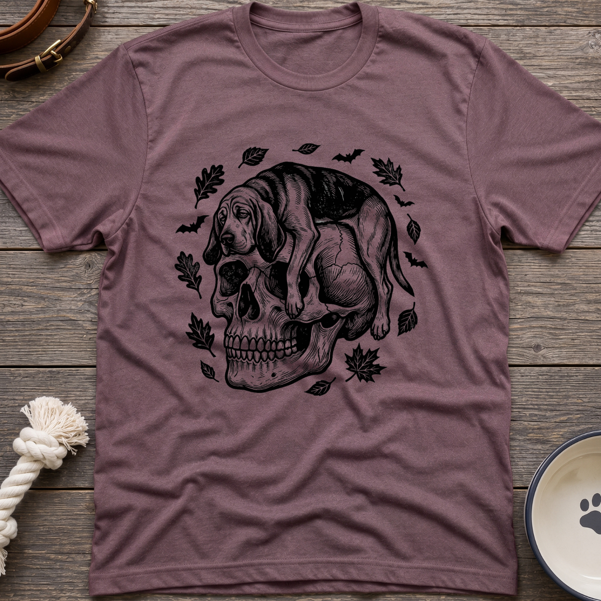 Beagle on Skull T-Shirt