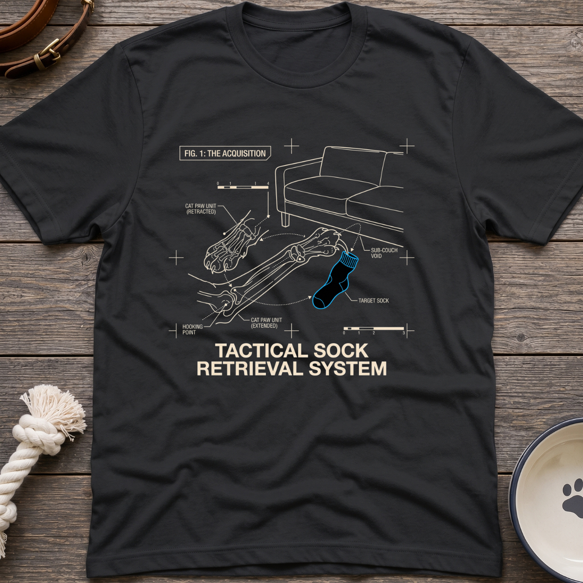 Sock Thief Diagram T-Shirt