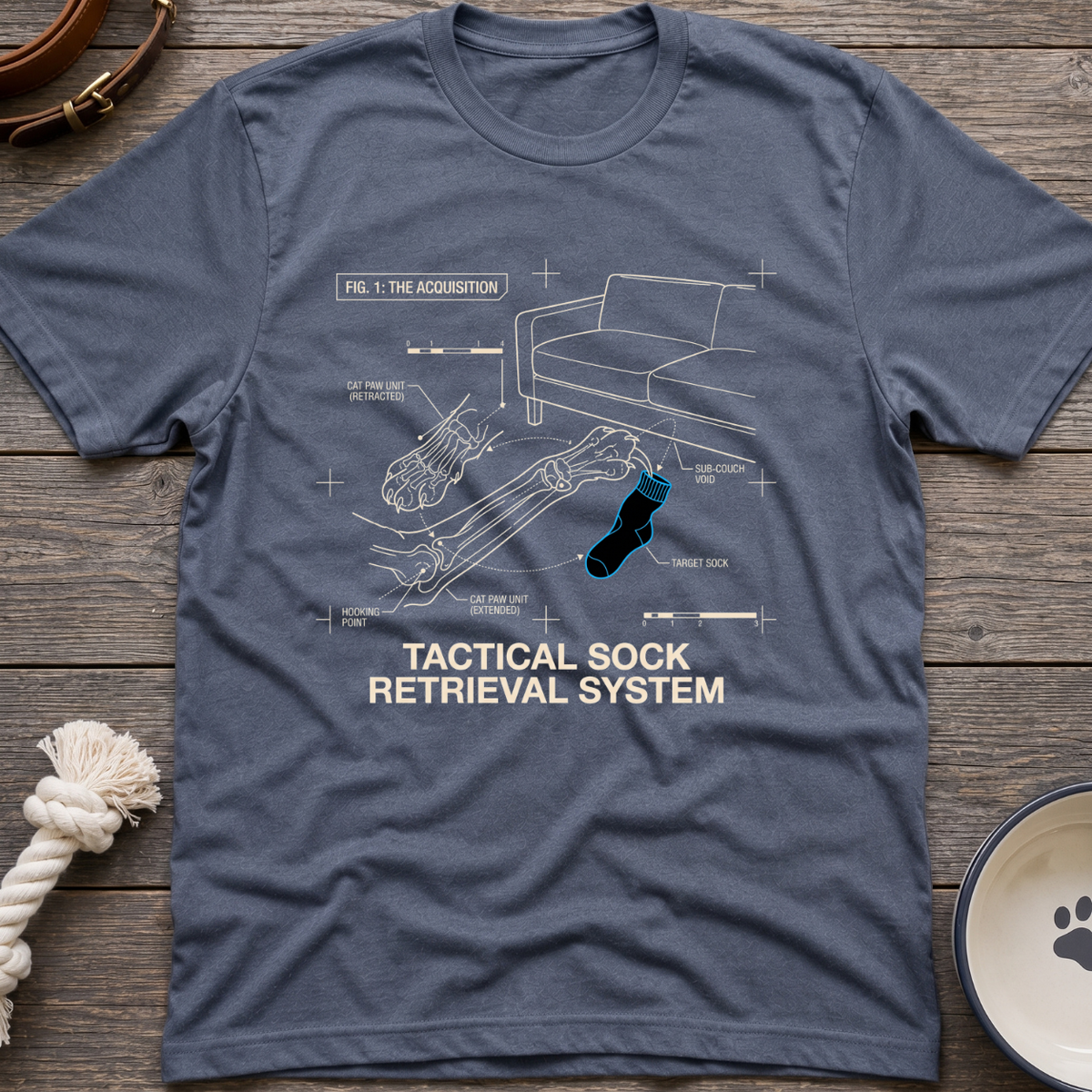 Sock Thief Diagram T-Shirt