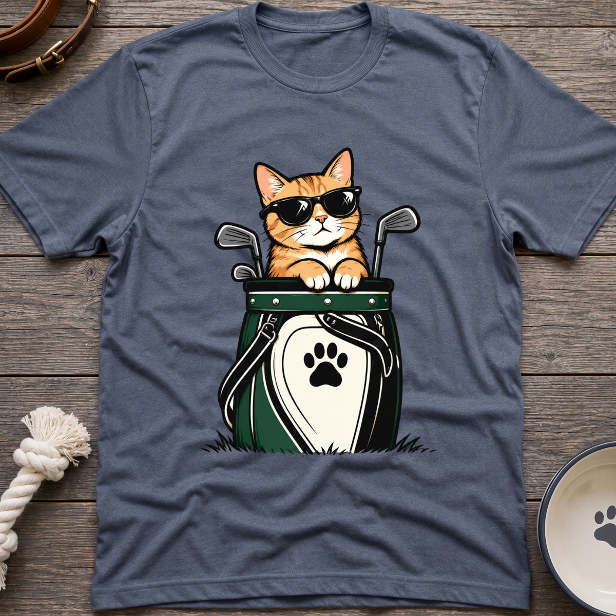 Golf Bag Cat T-Shirt