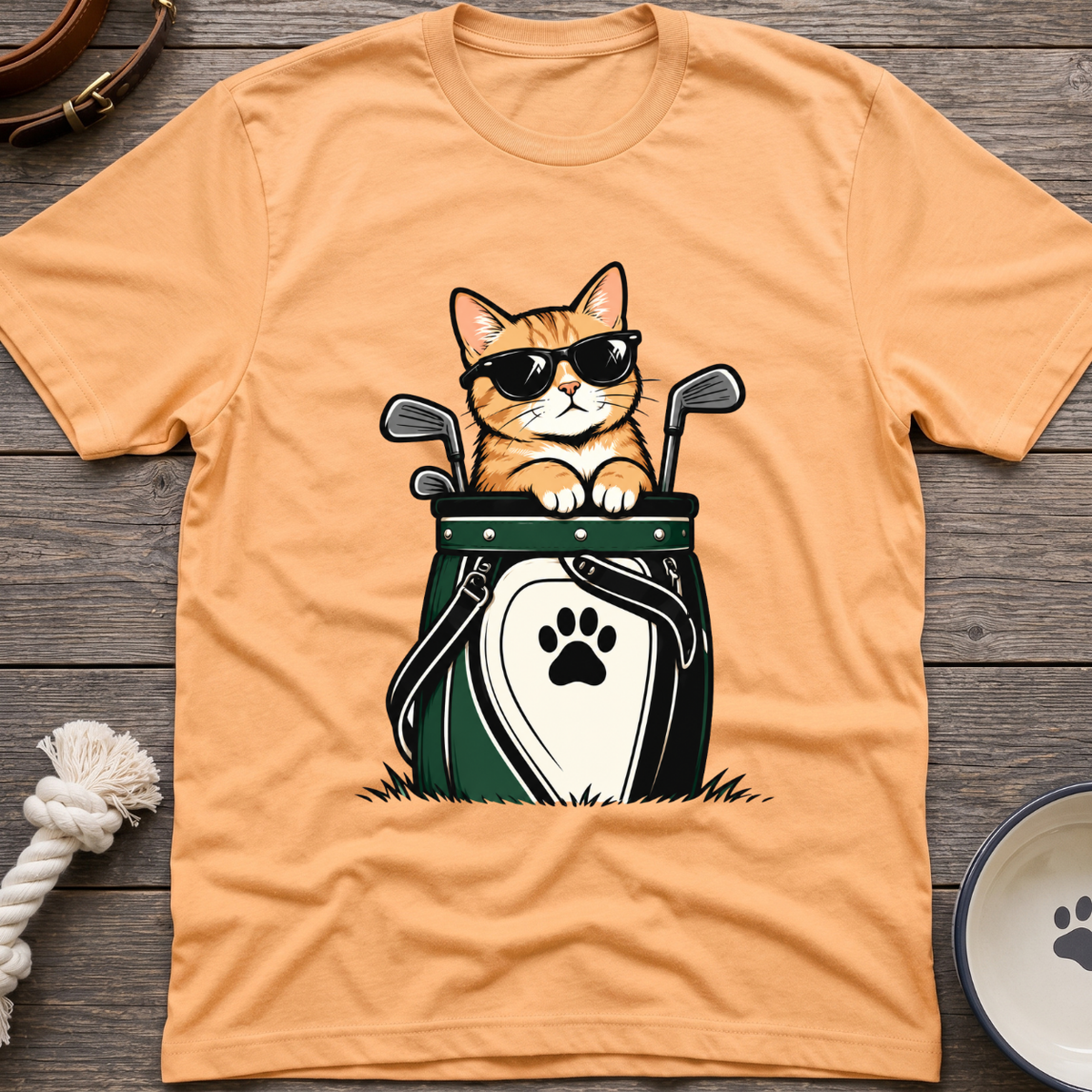 Golf Bag Cat T-Shirt