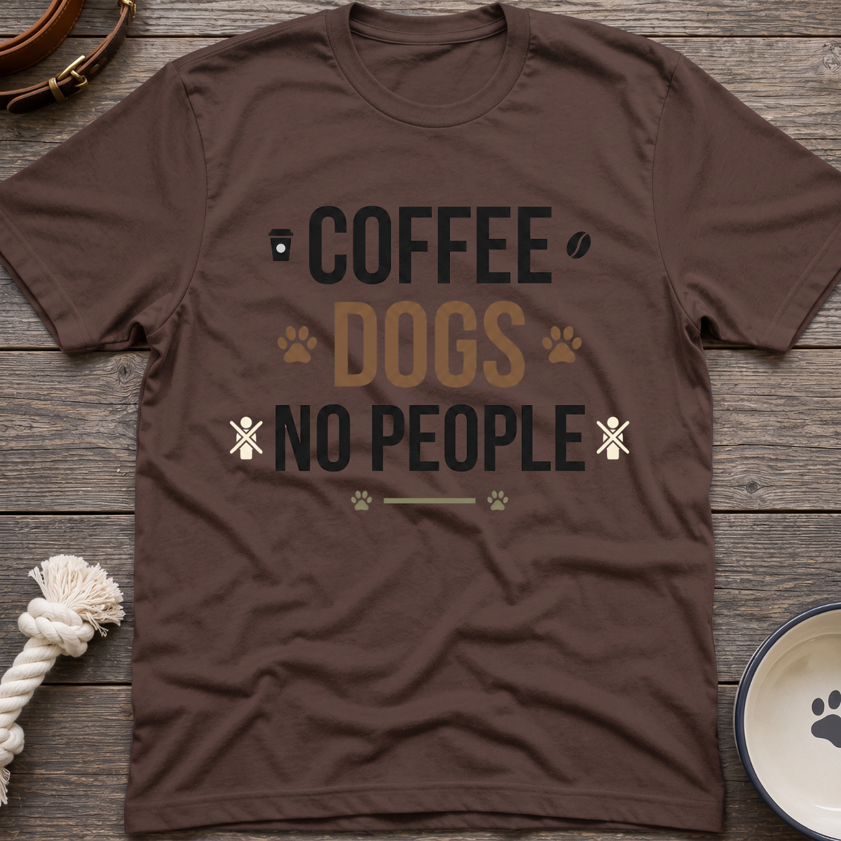 Coffee Dogs No People T-Shirt