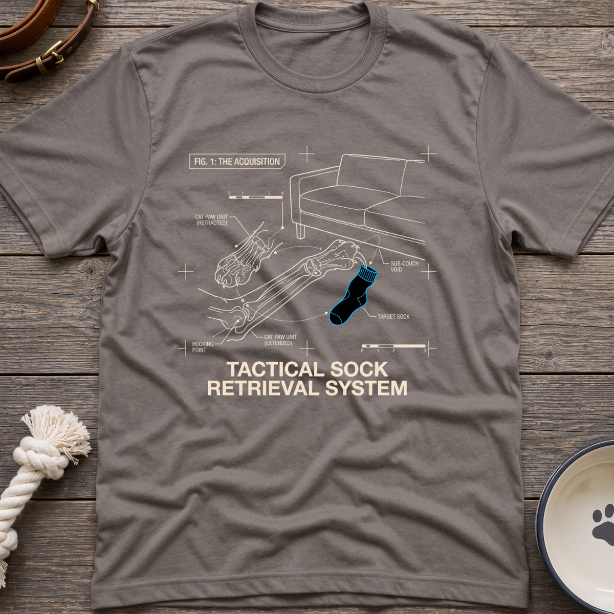 Sock Thief Diagram T-Shirt
