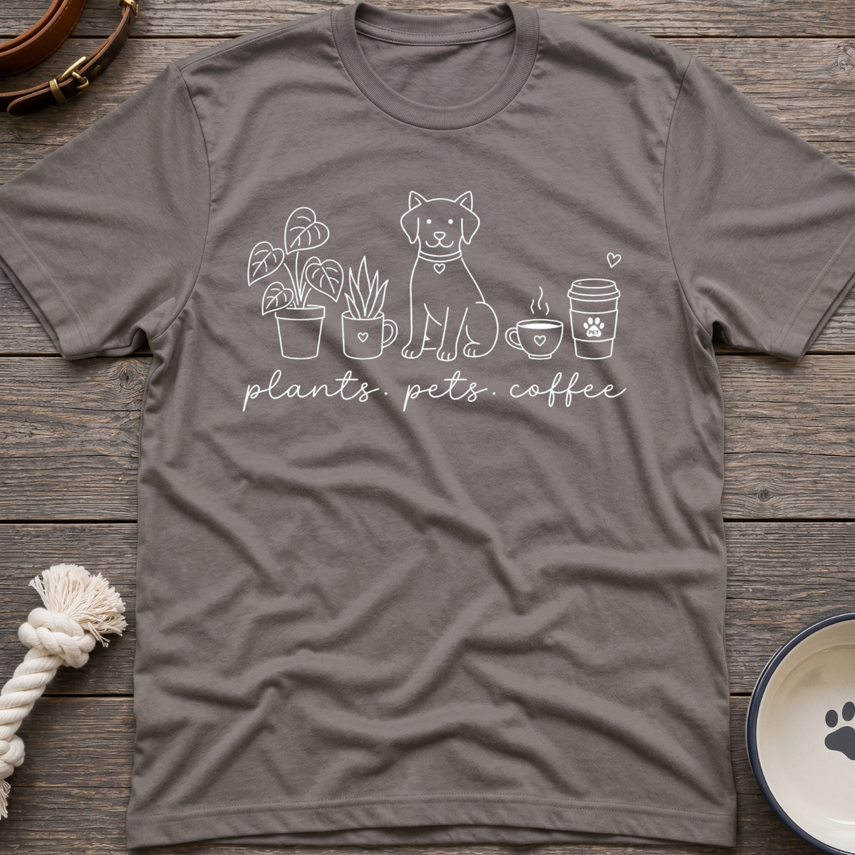 Plants Pets & Coffee T-Shirt