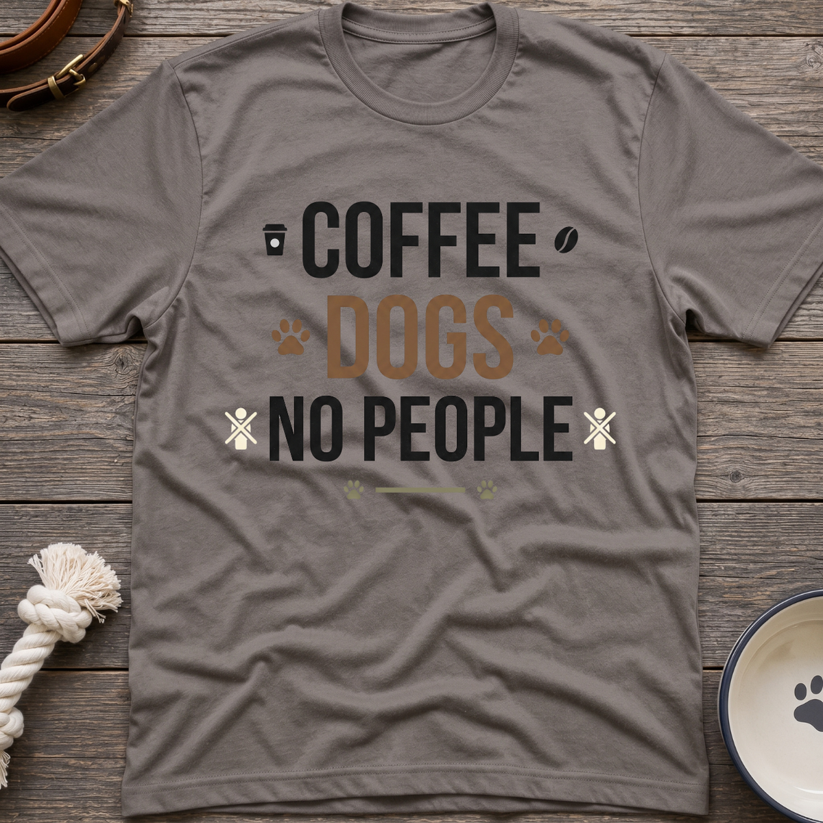 Coffee Dogs No People T-Shirt