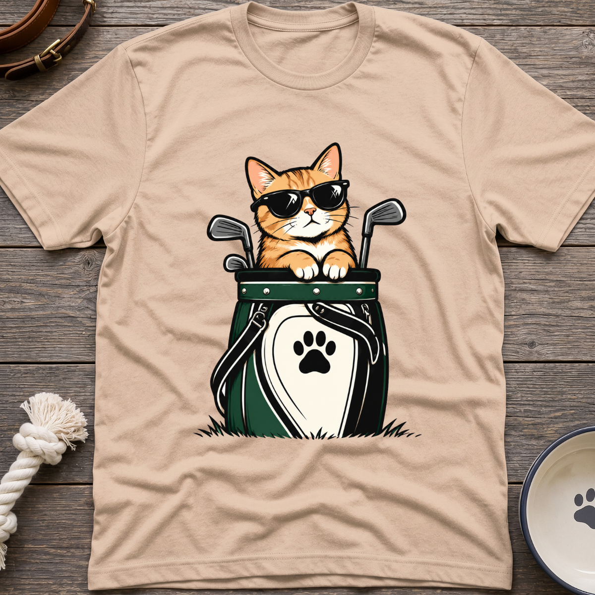 Golf Bag Cat T-Shirt