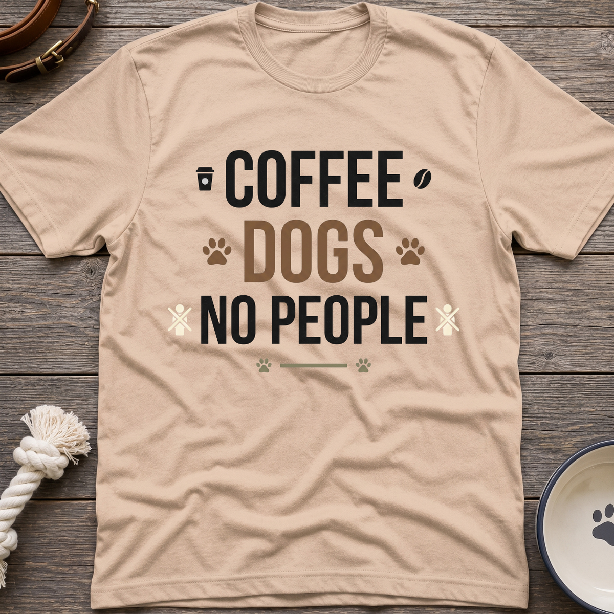 Coffee Dogs No People T-Shirt