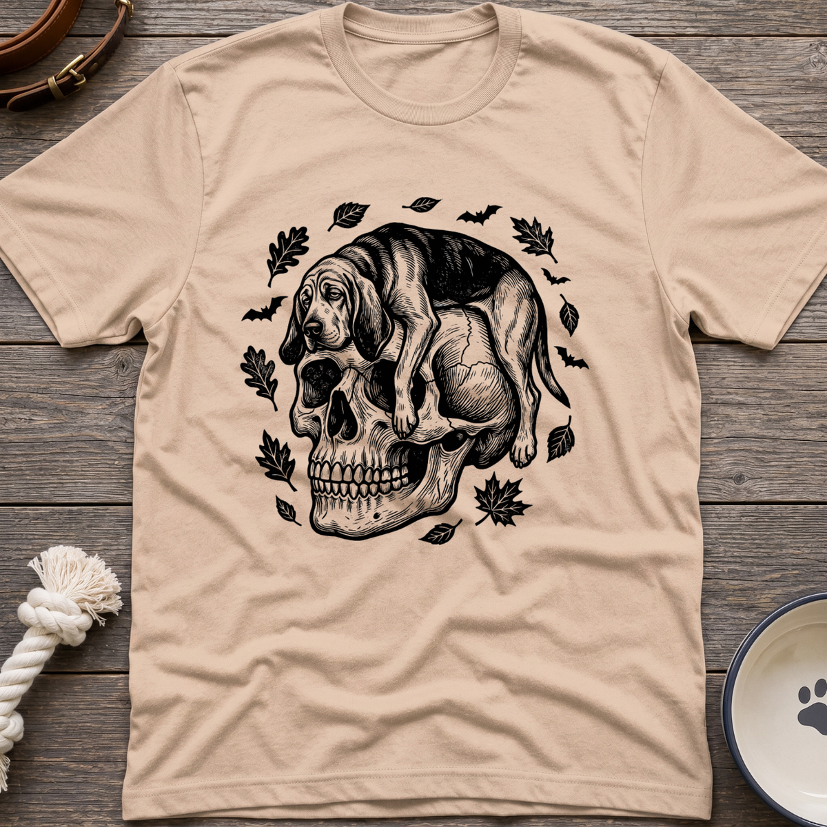 Beagle on Skull T-Shirt