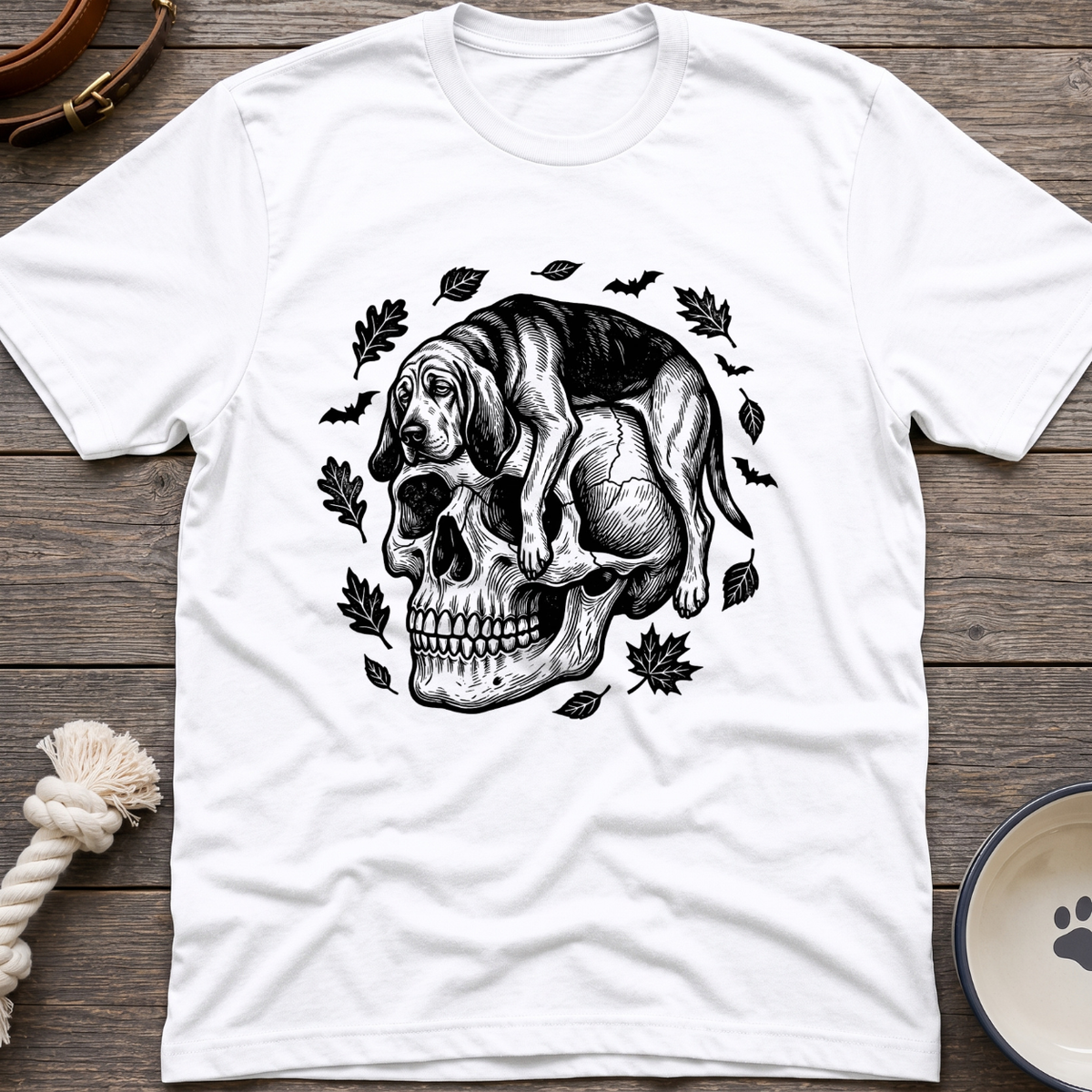 Beagle on Skull T-Shirt