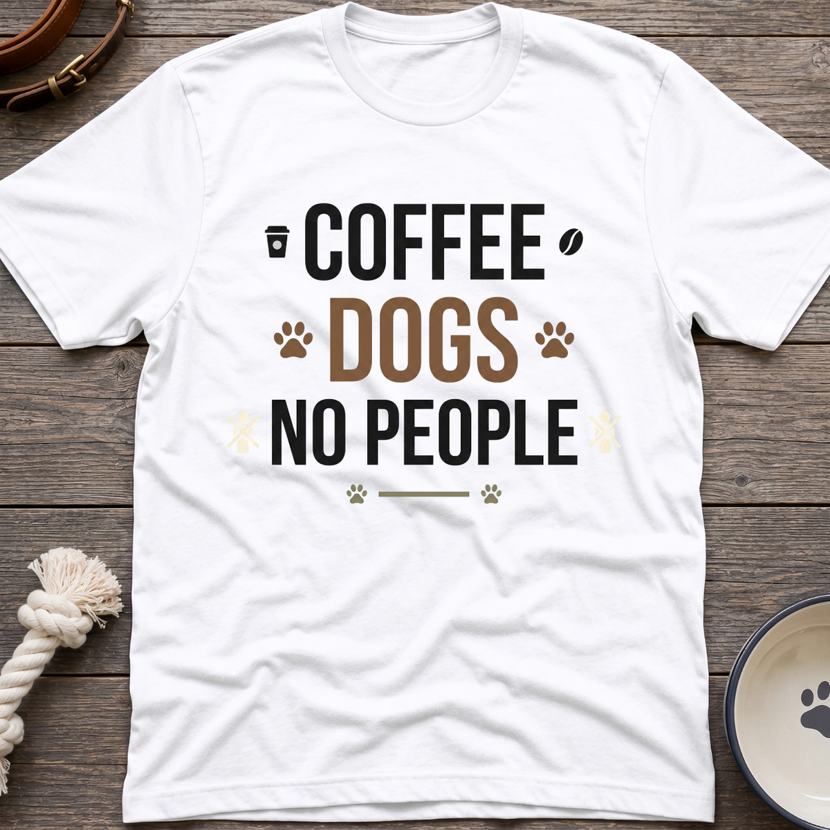 Coffee Dogs No People T-Shirt