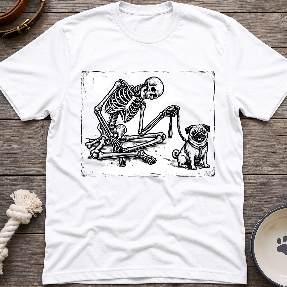 Skeleton & Leash T-Shirt