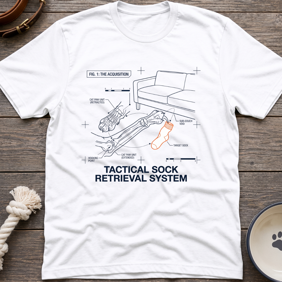 Sock Thief Diagram T-Shirt